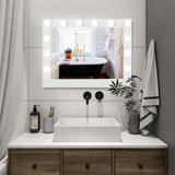 Vanity Mirror with Lights 14 Dimmable LED Bulbs for Dressing Room & Bedroom, Tabletop or Wall-Mounted