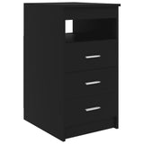 Drawer Cabinet Black 15.7"x19.7"x29.9" Chipboard