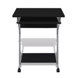 Computer Desk Pull Out Tray Black Furniture Office Student Table