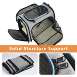 Cat Carrier TSA Airline Approved with Ventilation for Small Medium Cats Dogs Puppies with Big Space 5 Mesh Windows 4 Open Doors