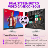 Retro Game Console Built in 90; 000+ Classic Games;  256G Video Game Console Plug and Play;  Emulator Console Compatible with PS1/PSP/N64/DC/MAME (2 Wired Gamepads)