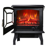 ZOKOP 17inch 1400w Freestanding Fireplace Fake Wood, Single Color