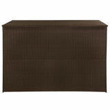 Garden Storage Box Brown 59"x39.4"x39.4" Poly Rattan