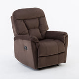 Manual Recliner Chair Overstuffed Comfortable Fabric