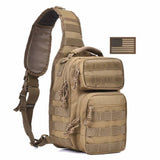 Tactical Sling Bag Pack Military Rover Shoulder Sling Backpack Molle Range Bag EDC Small Day Pack with Padding Pocket DYT-001