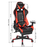 Gaming Chair Reclining Swivel With Lumbar Support & Butterfly Seat Plate