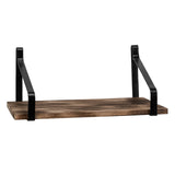 Set of 2 Floating Shelves Wall Mount Rustic Wood Wall Shelves for Kitchen Living Room Bathroom Bedroom RT