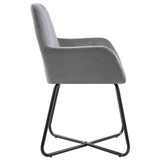 Dining Chairs 4 pcs Gray Velvet