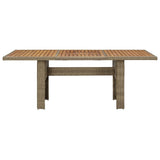 Garden Dining Table Brown 78.7"x39.4"x29.1" Poly Rattan