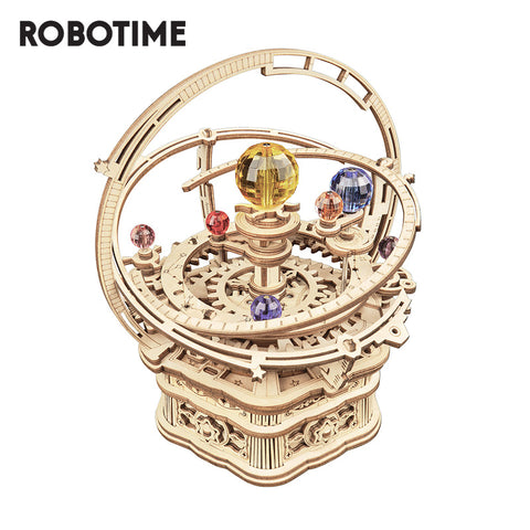 Robotime ROKR Music Box 3D Wooden Puzzle Game Assembly Model Building Kits