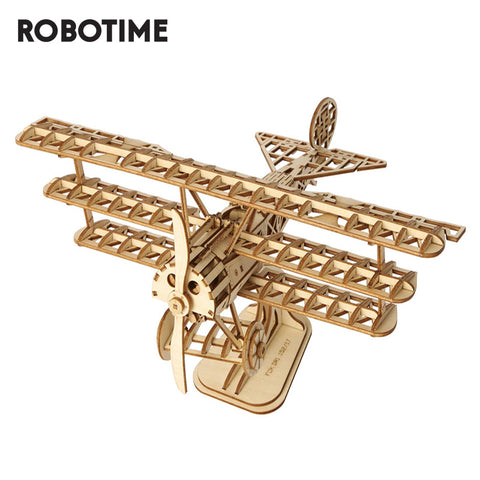 Robotime DIY 3D Wooden Puzzle Toys Assembly Model Toys Plane