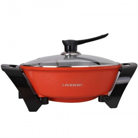 Liven Electric Shabu Shabu Hot Pot with Divider and Non-Stick Coating Electric Hot Pot 5L