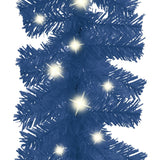 Christmas Garland with LED Lights 787.4" Blue