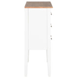 Sideboard White 21.3"x11.8"x31.5" Solid Wood