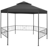 Garden Gazebo 10.6'x9'x8.7' Anthracite