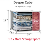 12 Cube Organizer Stackable Plastic Cube Storage Shelves