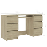 Writing Desk Sonoma Oak 55.1"x19.7"x30.3" Chipboard