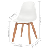 Dining Chairs 6 pcs White Plastic