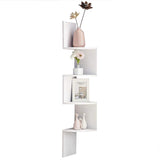 Wood Corner 5 Tiers Wall Shelf Zig Zag Wooden Shelves Wooden Mount Rack Home Furniture Walnut Floating Shelves