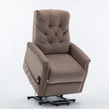 Power Lift Recliner Chair, Comfortable Velvet Fabric, Power Reclining Chair-Support Pickup