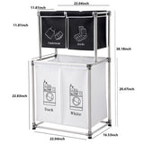 Laundry Hamper 2 Tier Laundry Sorter with 4 Removable Bags for Organizing Clothes;  Laundry;  Lights;  Darks