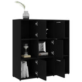 Book Cabinet Black 35.4"x11.8"x35.4" Chipboard