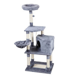 Cat tree-light gray with pentagonal cat litter, Activity Tree