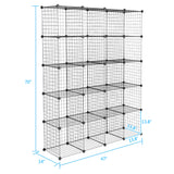 20 Cube Wire Metal Closet Organizer Bookcase Cabinet Wardrobe Storage Shelves