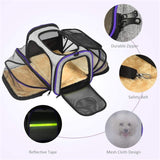 Cat Carrier TSA Airline Approved with Ventilation for Small Medium Cats Dogs Puppies with Big Space 5 Mesh Windows 4 Open Doors