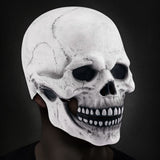 Halloween Mask Scary Full Head Skull Masks with Moving Jaw Realistic Latex Skeleton Props Cosplay Party Costume