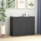 Sideboard Gray 34.6"x11.8"x27.6" Chipboard