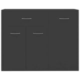 Sideboard Gray 34.6"x11.8"x27.6" Chipboard