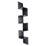 Wood Corner 5 Tiers Wall Shelf Zig Zag Wooden Shelves Wooden Mount Rack Home Furniture Walnut Floating Shelves