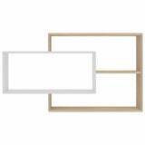 Wall Shelves White and Sonoma Oak 40.9"x7.9"x23.6" Chipboard