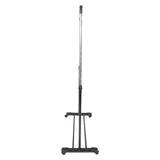 Portable Rolling Heavy Duty Stand Clothes Rack Single Hanging Garment Bar Hanger