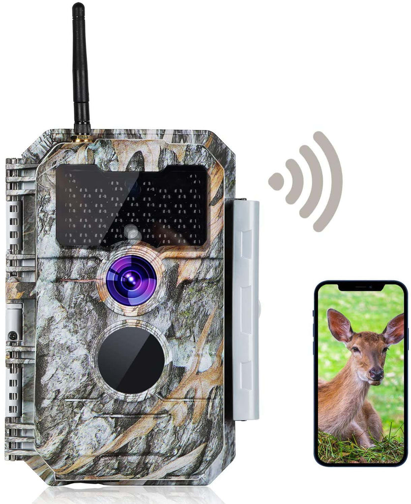 Wireless Bluetooth WIFI 24MP Photo 1296P H.264 MP4 Video Motion Activated Waterproof No Luminous Infrared Suitable for Wildlife Hunting; Home Security and Yard Farm Monitoring