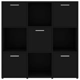 Book Cabinet Black 35.4"x11.8"x35.4" Chipboard