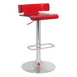 ACME Rania Adjustable Stool (1Pc) in Red & Chrome YF