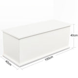 Storage Chest Trunk, Lift Top Wood Box for Toys Entryway Bench Organizer Home Furniture, White