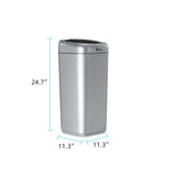 35L Smart Motion Sensor Automatic Trash Can Waste Bin Silver