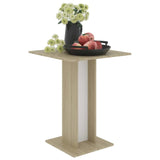 Bistro Table White and Sonoma Oak 23.6"x23.6"x29.5" Chipboard