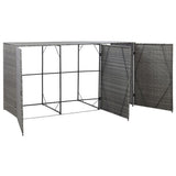 Triple Wheelie Bin Shed Anthracite 90.2"x30.7"x47.2" Poly Rattan