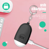 2Pcs USB Rechargeable 130dB Safety Personal Alarms Siren for Women Kids Elder