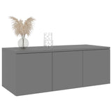 TV Cabinet Gray 31.5"x13.4"x11.8" Chipboard