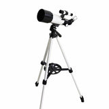 Kids and Beginners Telescope 70mm Aperture 400mm AZ Mount Telescope with Tripod; Silver