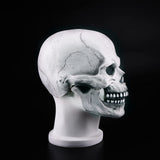 Halloween Mask Scary Full Head Skull Masks with Moving Jaw Realistic Latex Skeleton Props Cosplay Party Costume