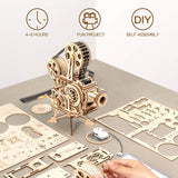 Robotime ROKR Hand Crank Projector Classic Film Vitascope 3D Wooden Puzzle Model Building