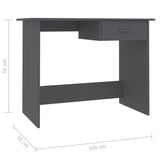 Desk Gray 39.4"x19.7"x29.9" Chipboard