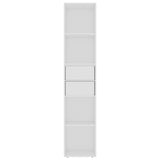 Book Cabinet White 14.2"x11.8"x67.3" Chipboard