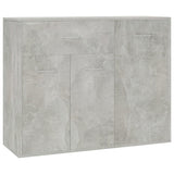 Sideboard Concrete Gray 34.6"x11.8"x27.6" Chipboard